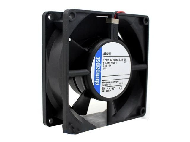 Main image of New ebmpapst 3312U 92X92X32MM DC 12V 0.2A IP68 Waterproof Axial Fan