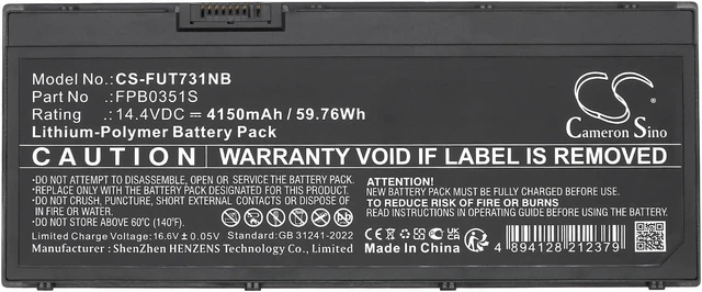 Main image of Cameron Sino Battery for LifeBook U7310, LIFEBOOK U7311 PN: CP784743-03, FMVNBP251, FPB0351S, FPCBP577 4150mAh / 59.76Wh