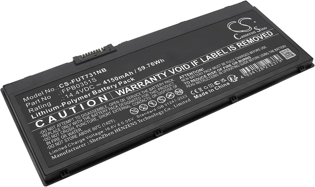 Alt view image 5 of 5 - Cameron Sino Battery for LifeBook U7310, LIFEBOOK U7311 PN: CP784743-03, FMVNBP251, FPB0351S, FPCBP577 4150mAh / 59.76Wh