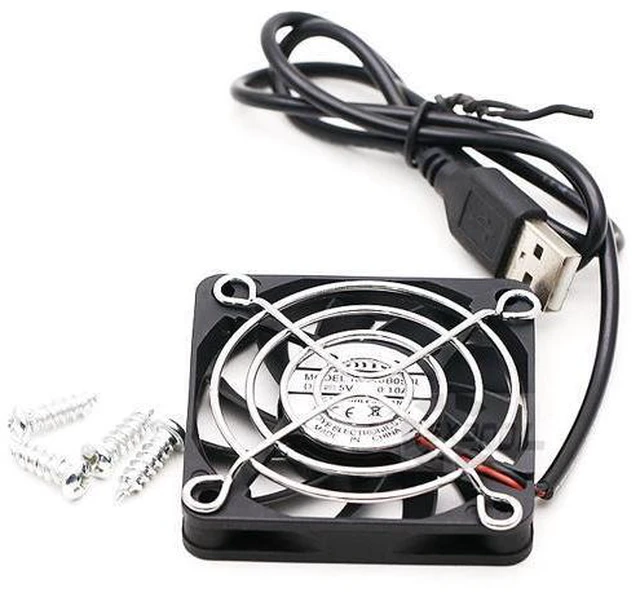 Main image of 5V ultra-quiet 6CM ultra-thin USB interface, router, power cat, light cat, cooling fan 6010 0.10A 16CFM double ball Backpacking, camping tents to ventilate heat, carry a lightweight fan with you