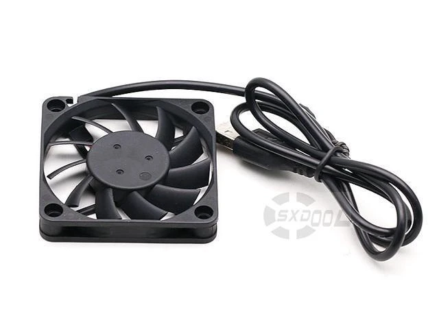 Alt view image 5 of 5 - 5V ultra-quiet 6CM ultra-thin USB interface, router, power cat, light cat, cooling fan 6010 0.10A 16CFM double ball Backpacking, camping tents to ventilate heat, carry a lightweight fan with you