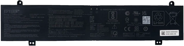 Main image of C41N2202 Laptop Battery 64Wh 4135mAh 8-Cell 15.48V Compatible with ASUS ROG Strix G16 G614JJ G614JV G614JI G614JU G614JZ Series 0B200-04300000 4ICP4/51/126