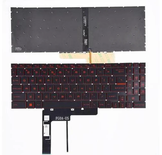 Main image of replacement keyboard for MSI GF66 11SC 11UC 12UD GL66 12UEK 11UCK MS-1581 MS-1582 US Backlit