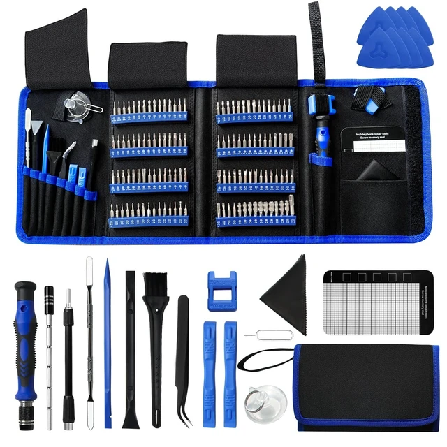 Alt view image 8 of 14 - 142 IN 1 Professional Computer Repair Tool Kit, Precision Screwdriver Set with 120 Bits Magnetic Repair Tool Kit for iPhone, MacBook, Computer, Laptop, PC, Tablet, PS4, Game Console, and Others