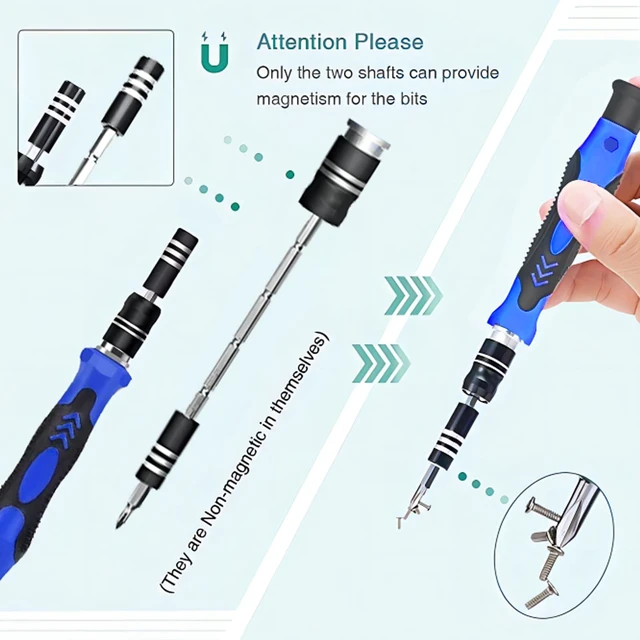 Alt view image 11 of 14 - 142 IN 1 Professional Computer Repair Tool Kit, Precision Screwdriver Set with 120 Bits Magnetic Repair Tool Kit for iPhone, MacBook, Computer, Laptop, PC, Tablet, PS4, Game Console, and Others