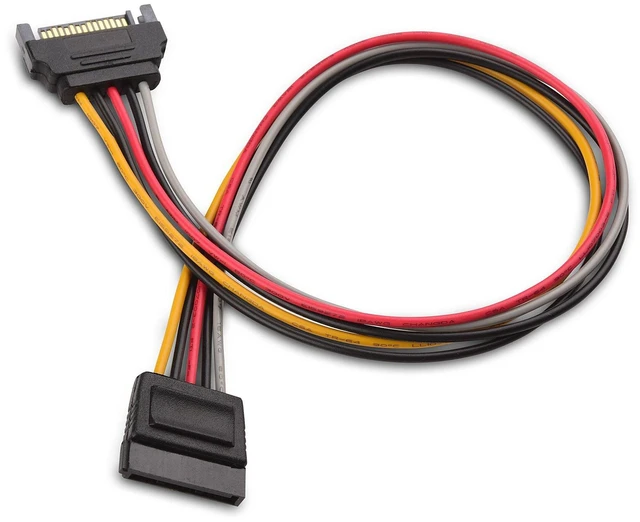 Alt view image 6 of 10 - 3-Pack 15 Pin SATA Power Extension Cable - 12 Inches, SATA Power Cable for Hard Drive and SSD