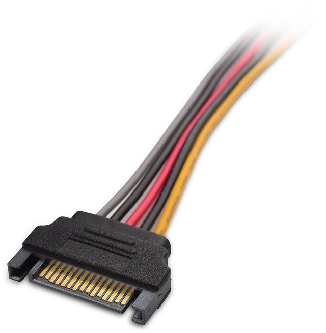 Alt view image 8 of 10 - 3-Pack 15 Pin SATA Power Extension Cable - 12 Inches, SATA Power Cable for Hard Drive and SSD