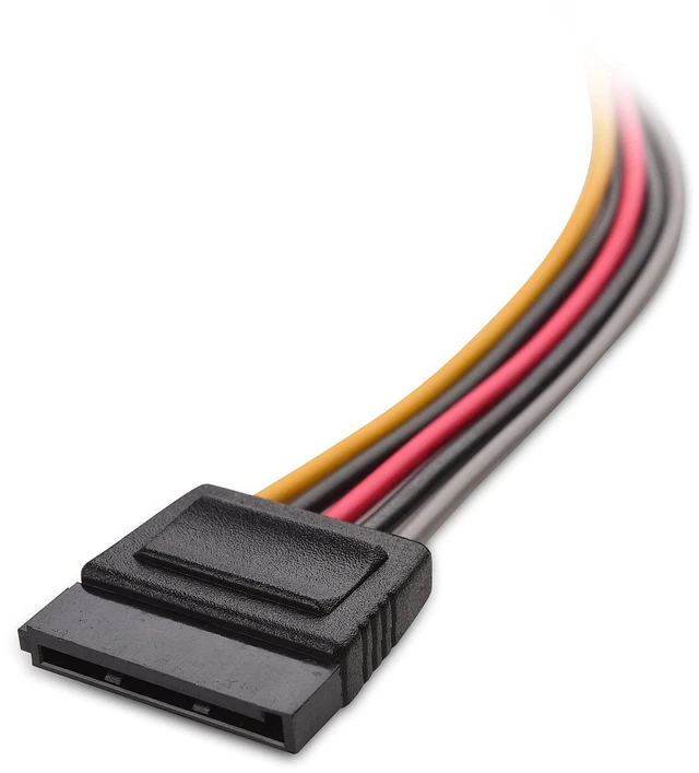 Alt view image 9 of 10 - 3-Pack 15 Pin SATA Power Extension Cable - 12 Inches, SATA Power Cable for Hard Drive and SSD