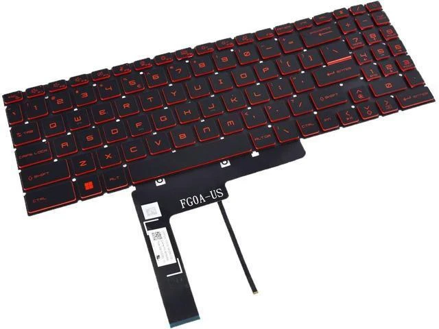 Alt view image 2 of 5 - replacement keyboard for MSI GF66 11SC 11UC 12UD GL66 12UEK 11UCK MS-1581 MS-1582 US Backlit