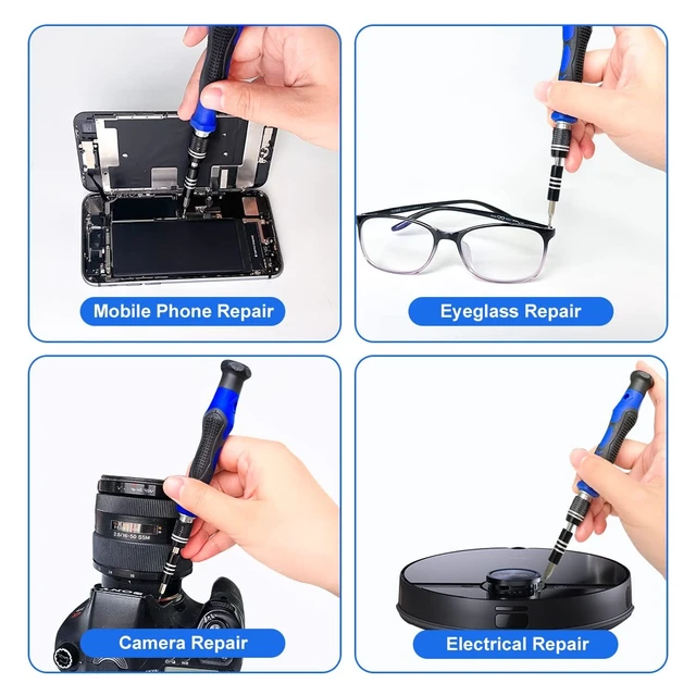 Alt view image 13 of 14 - 142 IN 1 Professional Computer Repair Tool Kit, Precision Screwdriver Set with 120 Bits Magnetic Repair Tool Kit for iPhone, MacBook, Computer, Laptop, PC, Tablet, PS4, Game Console, and Others