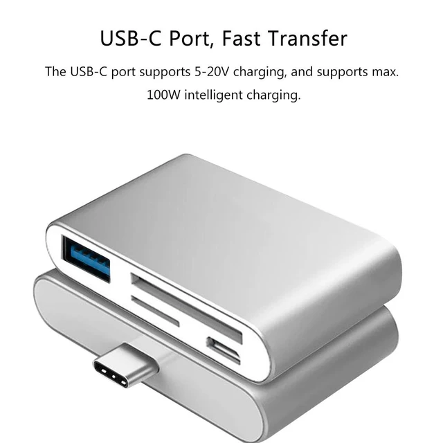 Alt view image 3 of 5 - Size OTG USB 3.0 U Disk 5 IN 1 Multi-function Type-C HUB TF/SD Card Reader Converter Adapter Plug & Play for mole phones