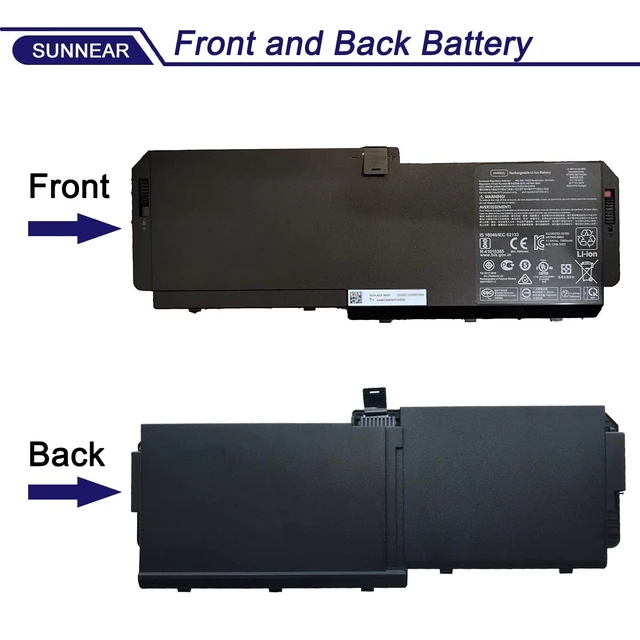Alt view image 3 of 5 - AM06XL Laptop Battery Compatible with HP Z Book 17 G5 G6 Series Laptop AMO6XL HSTNN-IB8G L07350-1C1 L07044-855 AM06095XL HSN-Q12C 11.55V 95.9Wh 8310mAh 6-Cell
