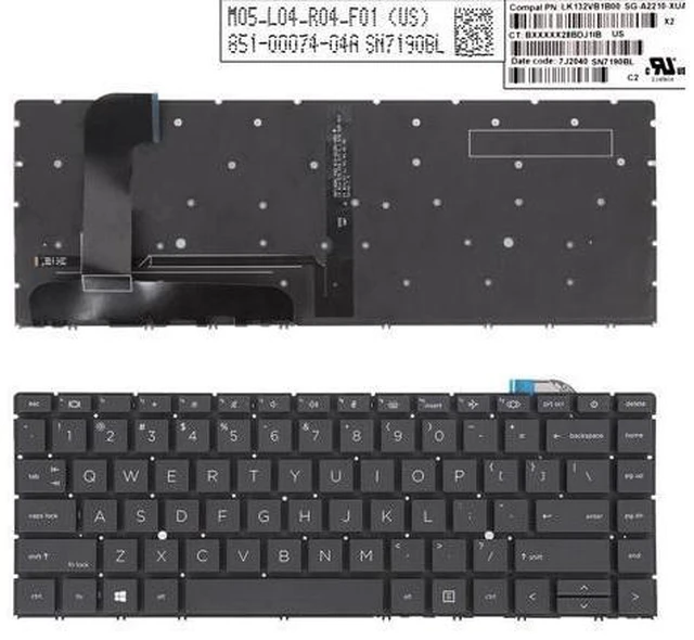 Main image of US Keyboard For HP Zbook Studio G7 Black Backlit Without Frame 7J2010