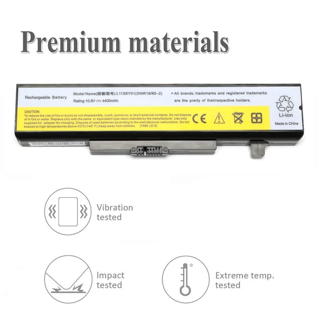Alt view image 2 of 5 - VUOHOEG Z380 Z480 Z580 Z585 G480 G580 Laptop Battery Replacement for Lenovo IdeaPad Y480 Y580 Series Compatible P/NL11S6Y01 L11L6Y01 45N1043(10.8V 4400mAh)