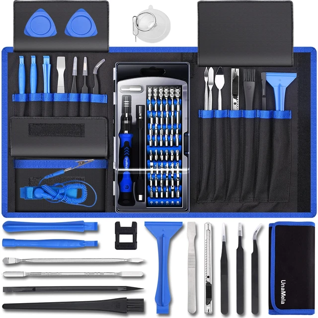 Alt view image 8 of 14 - 80 IN 1 Professional Computer Repair Tool Kit, Precision Screwdriver Set with 56 Bits, Magnetic Screwdriver Set for Laptop, PC, MacBook, Tablet, iPhone, PS4, Electronics, Gamer Tech Gifts for Men