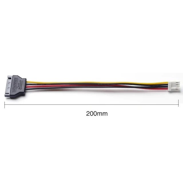 Alt view image 2 of 5 - Cable SATA 15Pin male to 4Pin Female FDD Floppy Adapter Hard Drive Power Cables Cord 20cm