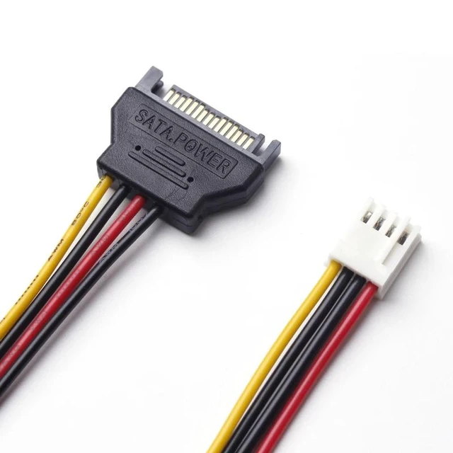 Alt view image 4 of 5 - Cable SATA 15Pin male to 4Pin Female FDD Floppy Adapter Hard Drive Power Cables Cord 20cm