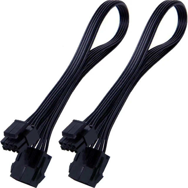 Main image of CPU 8 Pin Power Extension Cable ATX CPU 8 Pin Female to 8(4+4) Pin Male EPS Extension Cable for Motherboard (Not PCI-e VGA) 12 Inches (2 Pack)