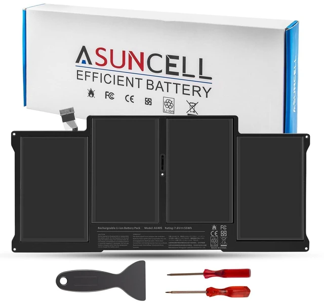 Main image of ASUNCELL A1466 A1405 Laptop Replacement Battery for MacBook Air 13 inch A1466 (Mid 2012, Mid 2013, Early 2014, Early 2015,2017) A1369(Late 2010, Mid 2011 Version) 7.6V 55Wh