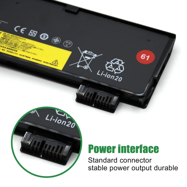 Alt view image 3 of 5 - JIAZIJIA 01AV423 SB10K97580 Laptop Battery Replacement for Lenovo ThinkPad T470 T480 A475 A485 T570 T580 P51S P52S TP25 Series 61 4X50M08810 01AV422 SB10K97579 01AV424 01AV452 01AV490 11.4V 24Wh