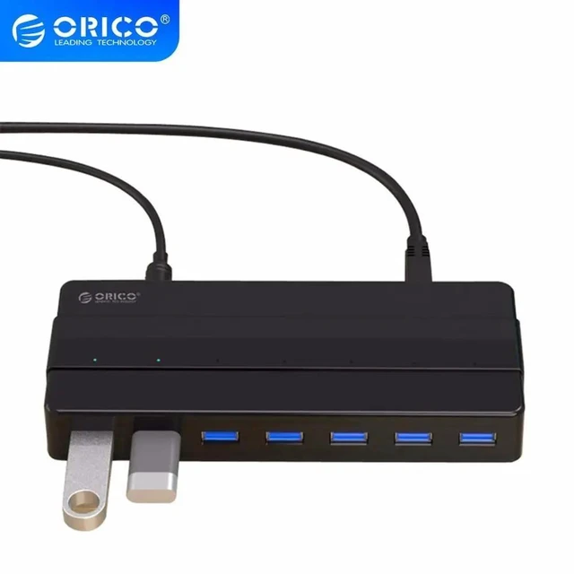 Main image of H7928-U3 7 Port USB3.0 Desktop HUB with 12V Power Adapter USB 3.0 12V2.5A Power Adapter USB3.0 HUB for Laptop PC Computer