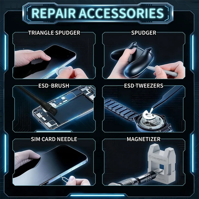Alt view image 13 of 14 - 122 in 1 Precision Computer Screwdriver Kit, Laptop Screwdriver Sets with 101 Magnetic Drill Bits, Computer Accessories, Electronics Tool Kit Compatible for Tablet, PC, iPhone, PS4 Repair