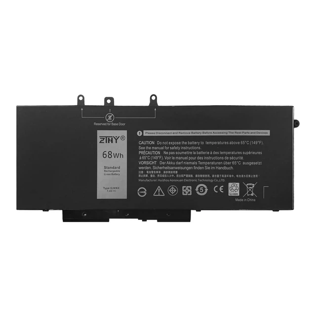 Alt view image 2 of 5 - ZTHY GJKNX Laptop Battery Replacement for Dell Latitude 5280 5288 5480 5580 5491 5495 5590 5591 E5480 E5490 E5491 E5580 E5590 E5591 Precision 15 3520 3530 Series GD1JP DY9NT 5YHR4 451-BBZG 7.6V 68Wh