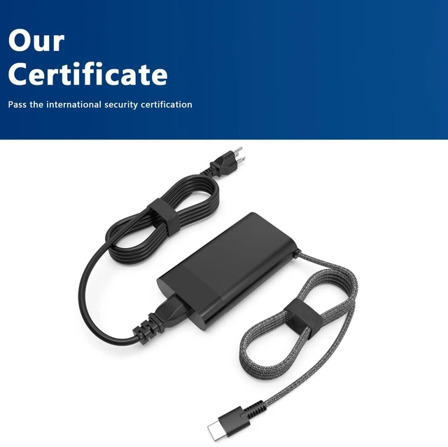 Alt view image 3 of 5 - GVKRLXZ 65W USB C Laptop Charger Compatible with HP Omnibook 5 16" 14 inch Copilot+ Next Gen AI PC,Compatible with HP OmniBook 5 7 X Flip 2-in-1 Copilot+ AI PC Laptop Power Adapter
