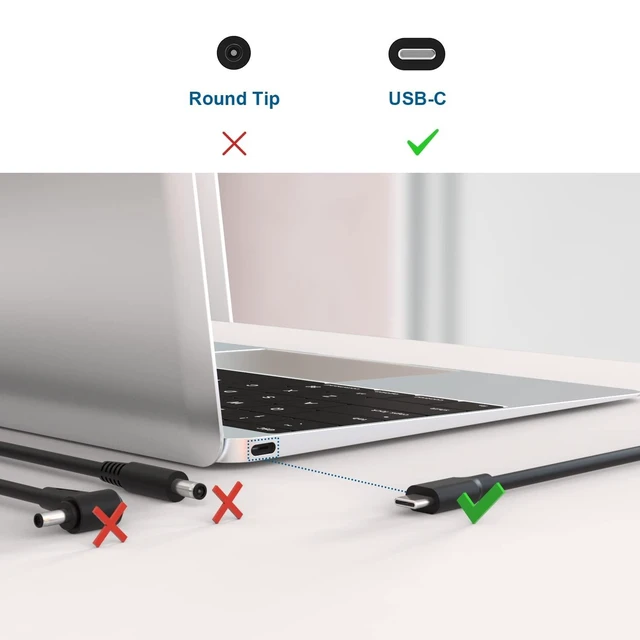 Alt view image 3 of 5 - 65W USB C Fast Charger Fit for LG Gram Laptop Fit for LG Gram 14" 15" 16" 17" Series Laptop 14Z90N 14Z90P 15Z90N 16Z90P 17Z90N 17Z90P UL Listed Type C Adapter Power Cord