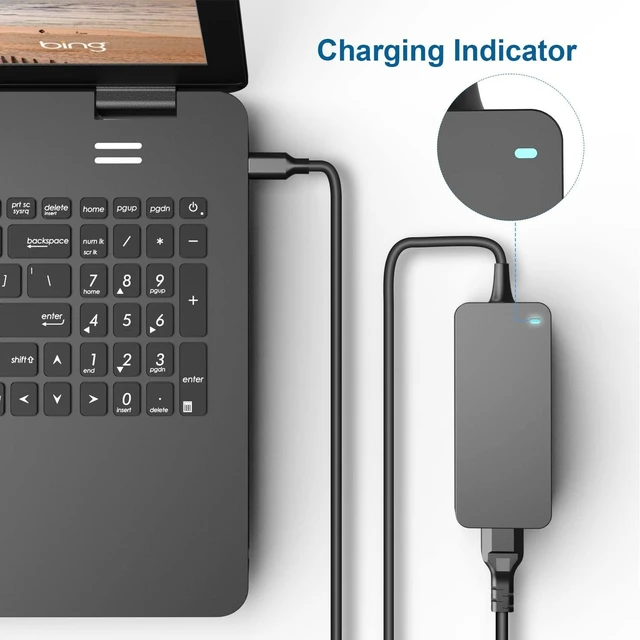 Alt view image 4 of 5 - 65W USB C Fast Charger Fit for LG Gram Laptop Fit for LG Gram 14" 15" 16" 17" Series Laptop 14Z90N 14Z90P 15Z90N 16Z90P 17Z90N 17Z90P UL Listed Type C Adapter Power Cord