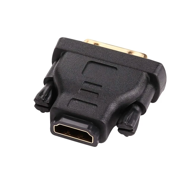 Alt view image 11 of 14 - DVI to HDMI Adapter DVI Male to HDMI Female Bi-Directional DVI-D Port Converter 4K 1080P Gold Plated Connector