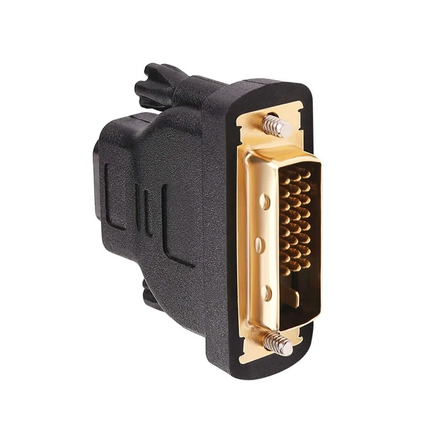 Alt view image 12 of 14 - DVI to HDMI Adapter DVI Male to HDMI Female Bi-Directional DVI-D Port Converter 4K 1080P Gold Plated Connector
