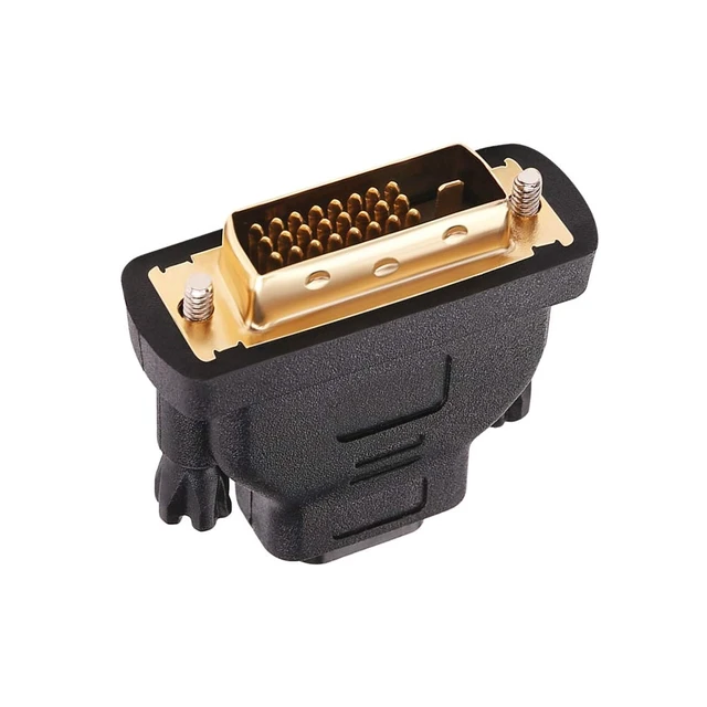 Alt view image 13 of 14 - DVI to HDMI Adapter DVI Male to HDMI Female Bi-Directional DVI-D Port Converter 4K 1080P Gold Plated Connector