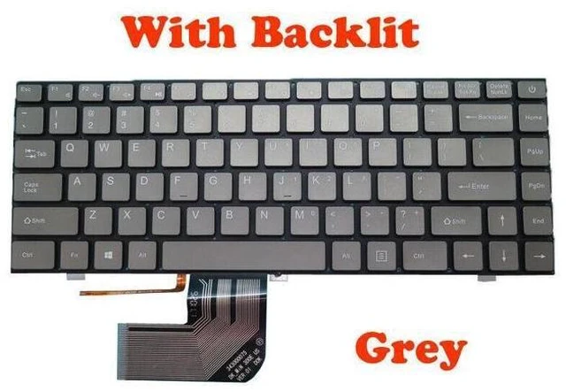 Main image of Backlit Grey US Keyboard Forumper EZbook X4 DK MIN 300E 343000075 English