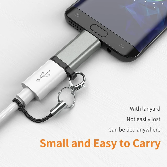 Alt view image 12 of 14 - USB-C to Micro USB Adapter, 3-Pack USB Type C Female to Micro USB Male Converter USB C to Micro B 2.0 Charge & Data Sync Compatible with Samsung Galaxy S7 S6 J7 Note 5 Kindle Ps4 and More -Grey
