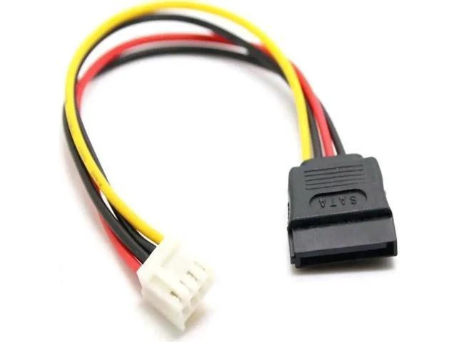 Alt view image 5 of 5 - 18AWG 4Pin FDD Floppy Female to 15Pin SATA Female Power Adapter Cable, FDD to SATA Power Converter Cord for ITX Small Form Factor PC