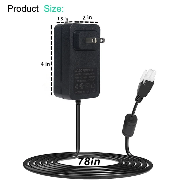 Alt view image 3 of 5 - 12V 2A Wall Plug-in Adjustable Desk Power Adapter for Single Motor Standing Desk, 12V Standing Desk Motor Power CordCompact Direct Plug Design, 24W Charger