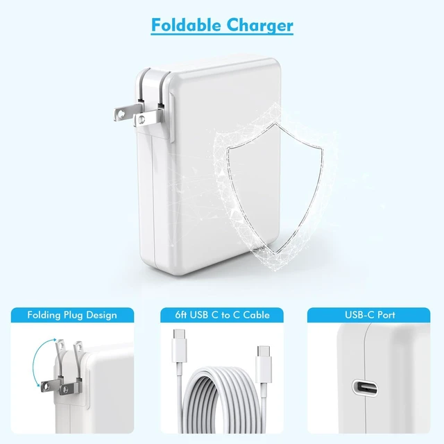 Alt view image 4 of 5 - Macbook Pro Charge,140w Fast Mac book Air/Pro Charger With 6FT Fast Charger USB C to C Cable Cord For Apple MacBook Pro/MacBook Air 16 15 14 13 Inch,M1 M2 M3,iPad Pro,Samsung Galaxy & All USB C Device