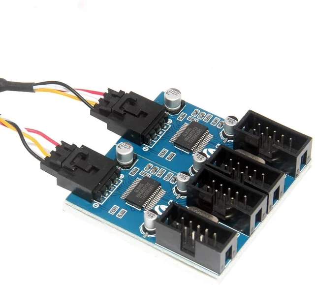 Alt view image 2 of 4 - XT-XINTE Motherboard USB 2.0 9pin Header 1 to 2/4 Extension Hub Splitter Adapter - Converter MB USB 2.0 Female to 2 or 4 Female - 30CM 9-pin Internal Cable Connector Adapter Port Multiplier (1 to 4)