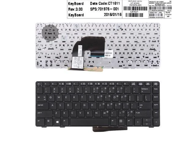 Main image of US Keyboard for HP EliteBook 8460P Black Frame Black Without Piont Stick