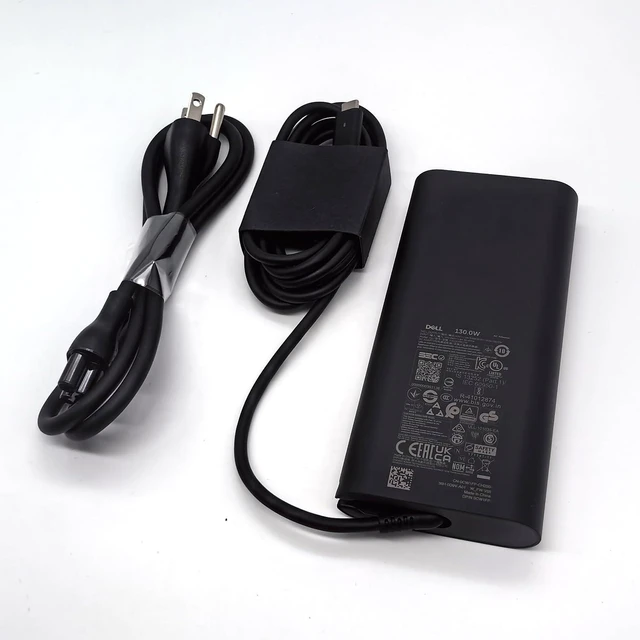Alt view image 5 of 7 - Dell Laptop Charger GAN 130W USB C Type C AC Adapter,Alienware X14 X14 R2, Inspiron 16 Plus 7620 7630, Precision 3470 3480 3570 3571 3580 3581 5470 5480 5570 AC Charger, Balck, HA130PM170
