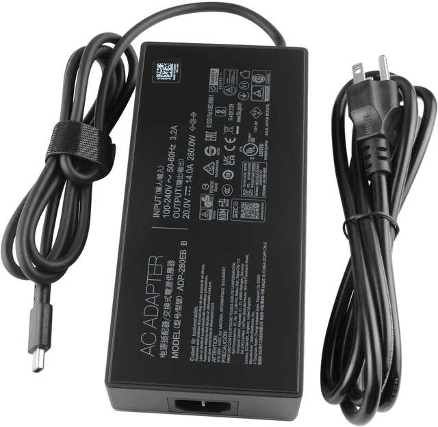 Main image of 20V 14A 280W Rectangle Conn Charger for Asus ROG Strix G16 G18 (2025) G815LM G815JMR G815LR G815LP G815JPR G615LM G615LM G615JMR G615LR G615JPR ADP-280EB B