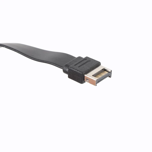 Alt view image 14 of 14 - 5.25 Inch Front Panel USB Hub, Internal USB Hub with 20Gbps USB3.2 Gen2 USB C and USB A Ports, USB Type E Key A 19 Pin Header, Optical Drive Extension Panel for PC