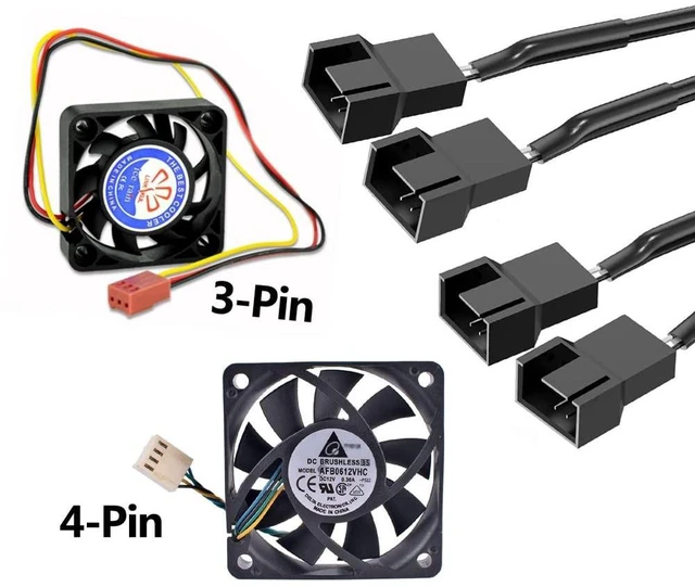 Alt view image 10 of 12 - 36W 12V PC Fan Power Supply,4 Cooling Fan Speed Controller,100-240vAC to 3-12vDC Adjustable 3A Power Adapter,with Fan Splitter Cable,DC Female to 4 x 3/4 Pin, Multi-Functional