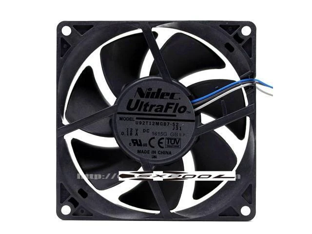 Alt view image 3 of 5 - NIDEC UltraFlo 9cm projector fan U92T12MGB7-52 12V 0.18A (3wires 4pin version)