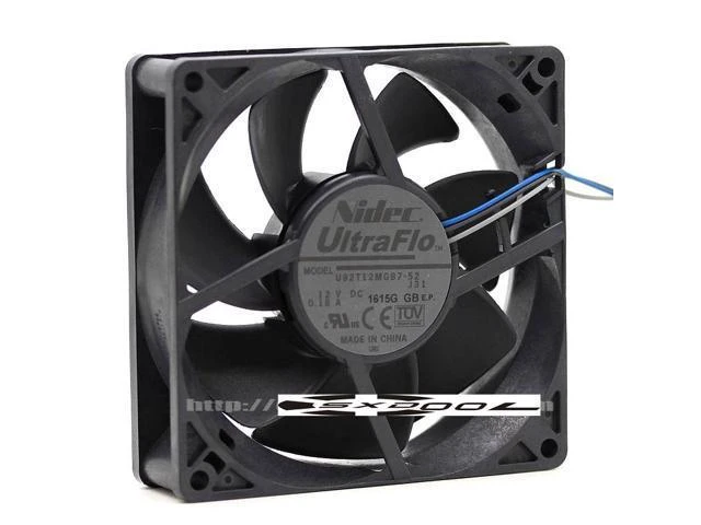 Alt view image 2 of 5 - NIDEC UltraFlo 9cm projector fan U92T12MGB7-52 12V 0.18A (3wires 4pin version)
