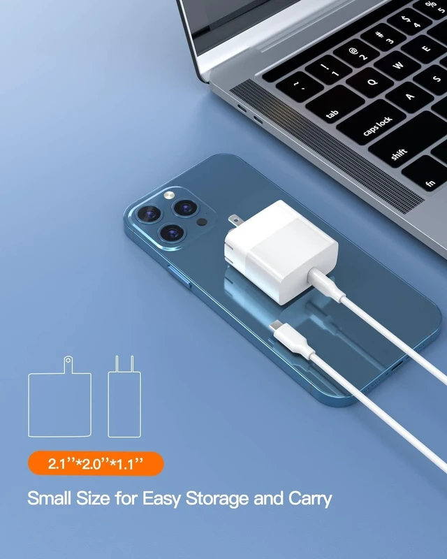 Alt view image 4 of 5 - 30W Charger Fit for MacBook Air Laptop, iPad Air 4th Generation Tablet with USB C to C Charging Cable