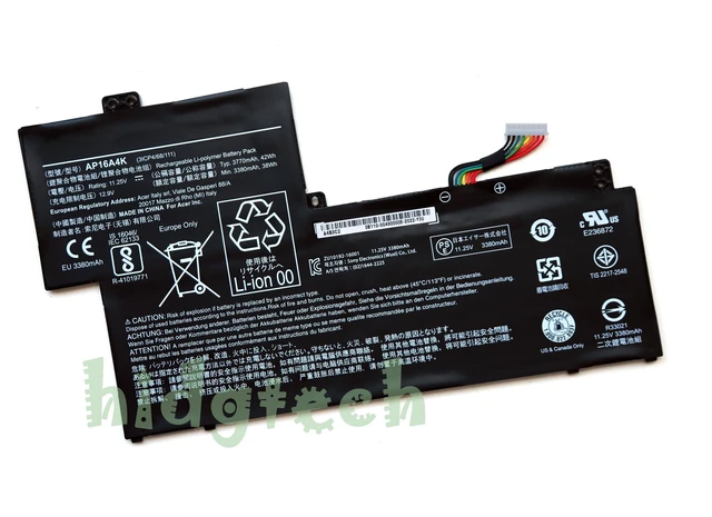 Main image of New AP16A4K 42Wh Battery for Swift 1 SF113-31 Aspire 11 AO1-132 N16Q9 NE132 N17P2 CLOUDBOOK 11 AO1-132 Series 3ICP4/68/111