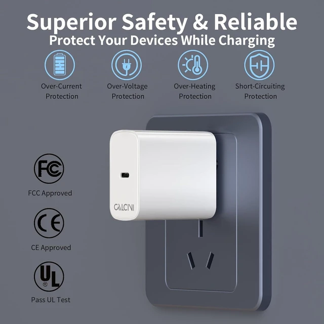 Alt view image 3 of 7 - USB C Charger 65W Type C Fast Charger for MacBook Pro Galaxy iPhone 15 iPad Pro and More