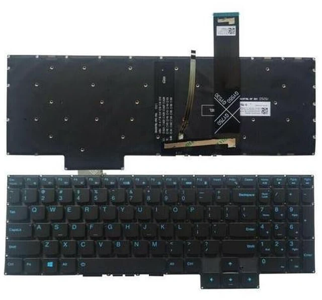 Main image of replacement keyboard for Lenovo IDEapad Gaming 3-15ARH05 3-15IMH05 US Backlit BLUE LETTERS